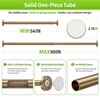 One-Piece Tension Curtain Rod 54-90 inch Brushed Gold Shower Curtain