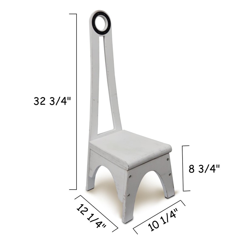 Heavy Duty Kitchen Step Stool with Handle, Besuerte Wooden Stool