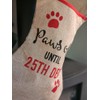 Pet Christmas Stocking - Dogs (Bone shaped) Paws Off until