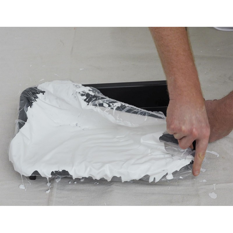 ROLLINGDOG Thin Paint Tray Liners 12" Disposable with Elastic Band