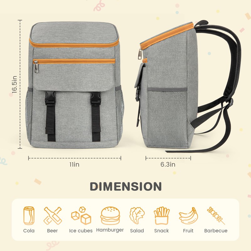 Cooler Backpack Soft Insulated Leak Proof 30 Cans Insulated Backpack