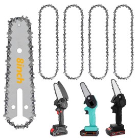4 Pack Chainsaw Chain for 8 Inch Bar, 48 Drive Links, Small Chain Saw Chains Replacement, Saw Chain for Cordless Handheld Mini Chainsaws, Electric Chainsaw Accessories, Carpentry and Landscaping