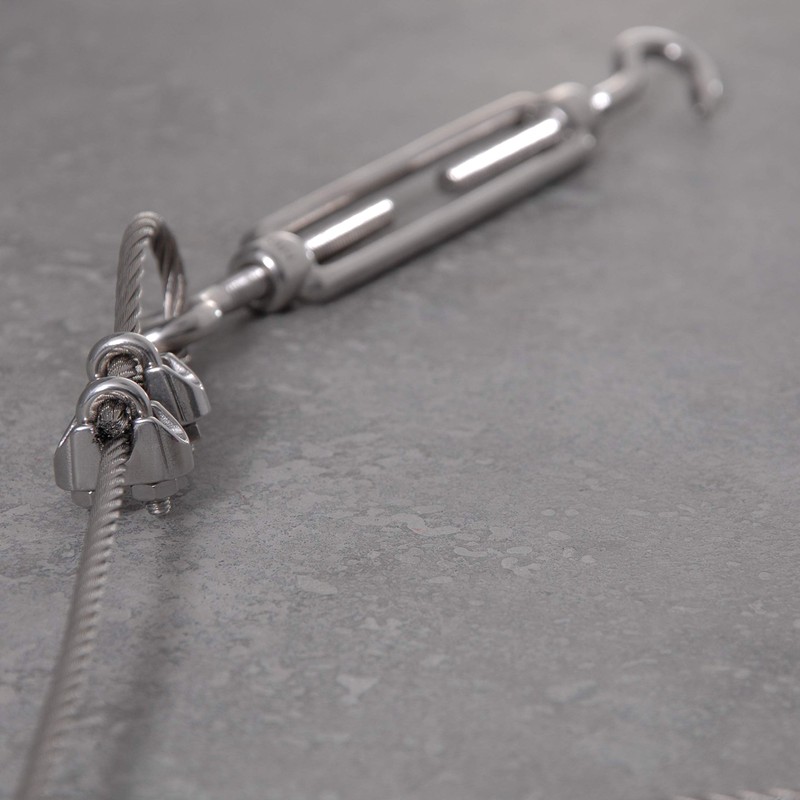 Drahtseile24 Wire Rope Set with 4 x Wire Rope Clamps,