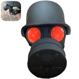 Gas Mask Cover Cap for Trailer Coupling, Gas Filter with Screw, Trailer Hub Bearing Dust Caps, Protective Cup, Tow Hitch Covers, Trailer Coupling Hanging Plugs, Red, Long Style