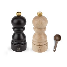 Peugeot Paris u'Select Salt & Pepper Mill, Inch, Chocolate/Natural - With Wooden Spice Scoop (5 Inch)