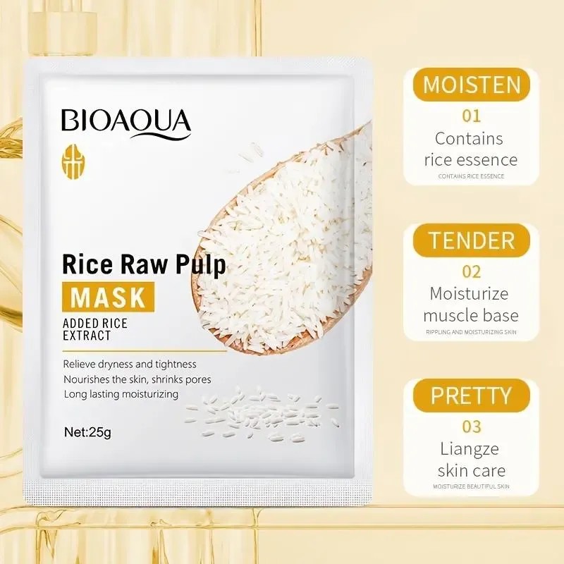 Extracto De Serum De Arroz Reduce Poros Mascarilla De Arroz
