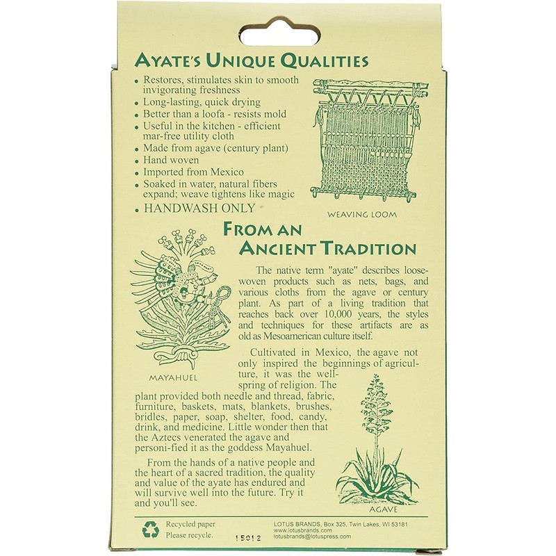 Ayate Washcloth, Exfoliating Washcloth, Agave Fiber Body & Face Wash