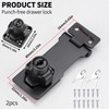 Pack of 2 Security Hasp, Cabinet Lock with Key, 3
