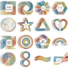 45-Pack Calming Sensory Stickers for Anxiety Relief – Textured Fidget Strips for Kids & Adults, 15 Unique Designs (3 Each), Waterproof Classroom Therapy Tool