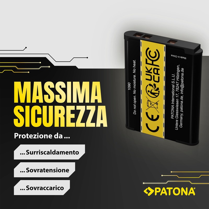 PATONA EN-EL19 Batteria 600mAh per Nikon Coolpix S100 W100 W150