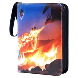 Trading Card Album Large, Mactoou Cards Scrapbook with 900 Sleeves, Card Folder Book Cover for Trading Cards, 50 Pages 900 Cards Capacity