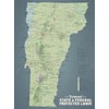 Vermont State Parks & Federal Lands Map 18x24 Poster (Sage