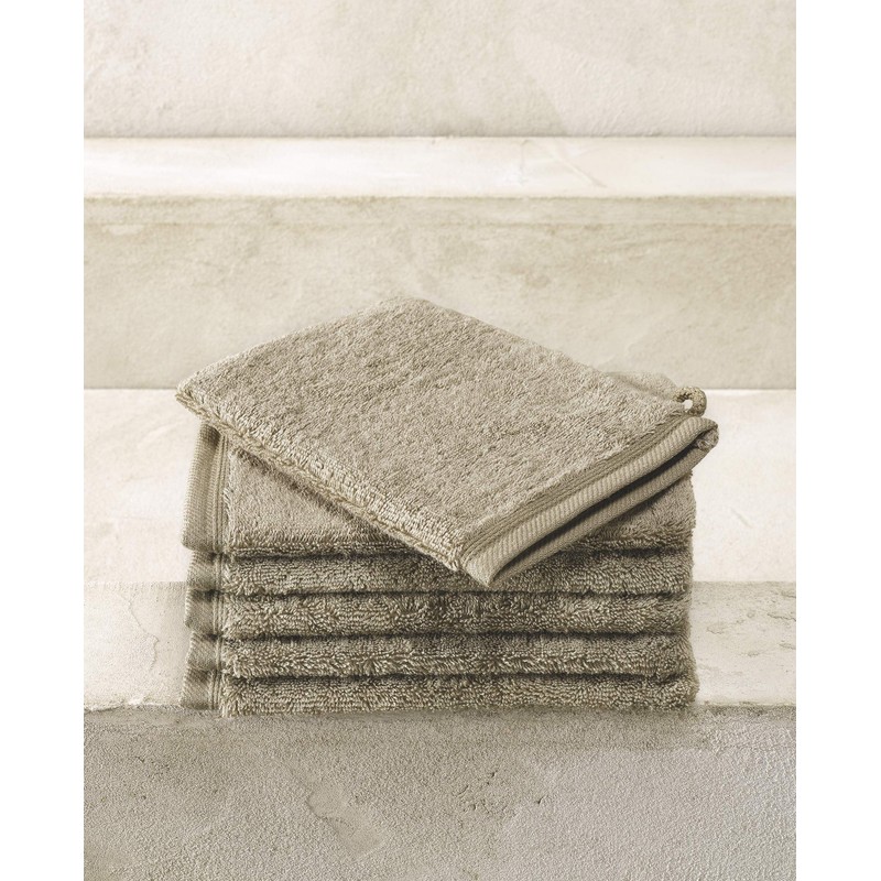 De Witte Lietaer Contessa Luxe Cotton Wash Cloth, Taupe, 16