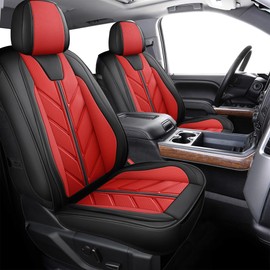 BALLIOL Pickup Seats Covers Compatible with Chevy Silverado 1500 GMC Sierra 2007-2024 Custom Trail Boss High Country LT LTZ SSV Compatible with Waterproof Leather Seat Covers
