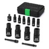 TecoTek 13PCS Magnetic Tap Socket Set, 1/4" & 3/8" Drive