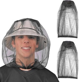 Raveparty Pack of 2 Mosquito Net Head, Net Head Protection Net, Head Net, Face Mesh Head Cover for Outdoor Lovers, Climbing, Fishing, Beekeeping, Green, One size fits all