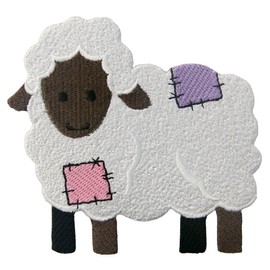 Sheep Patch Embroidered Applique Iron On Sew On Emblem