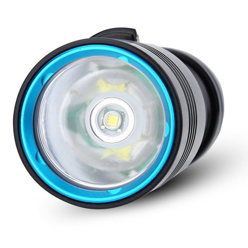 50m Outdoor Underwater Portable LED Torch Aluminium Alloy Waterproof Flahlight