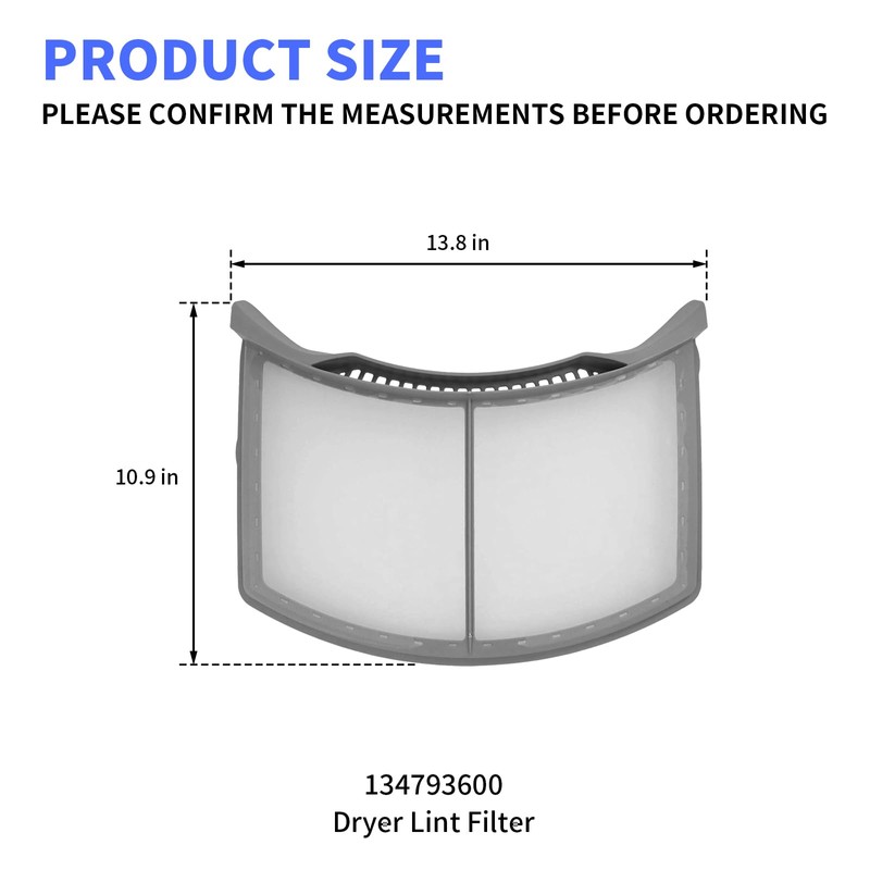 134793600 Dryer Lint Filter Compatible with Electrolux Frigidaire Dryers Replaces