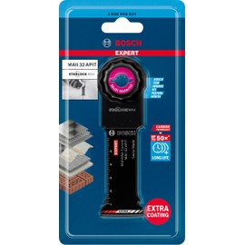 Bosch 1x EXPERT MAII 32 APIT MultiMax Plunge Cut Blades (for Stainless steel sheets, Fibre plastics GFK, CFK, Width 32 mm, Professional Accessory Multitool)