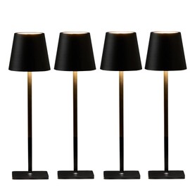 4 Pack Led Cordless Table Lamps-Wireless Rechargeable Lamps Bulk of 4,Waterproof Outdoor Table Lamp for Patio/Restaurant/Dinner Dining Desk Top Lights/Kitchen Countertop, Value Pack of 4,Multiple Set