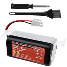 sea jump 14.4V 3200mAh Li-ion Battery Suitable for ILIFE A4S Robot, Compatible with A4 A4S pro, A6 A7 A9 A10 V3x, V7 V7s Plus V7 PRO W400 W400s W450 Robotic Vacuum Cleaners (5557 2P Plug in Battery)