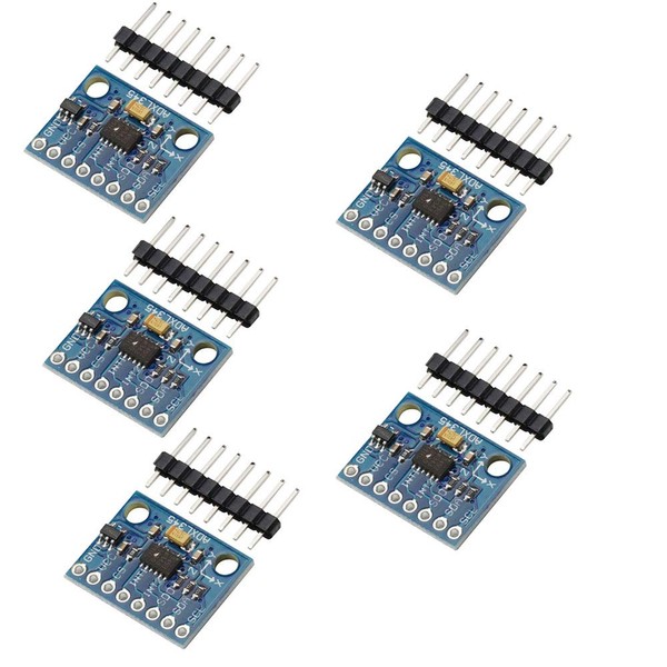 VKLSVAN 5pcs GY-291 ADXL345 3-Axis Gravity Acceleration Sensor Module for