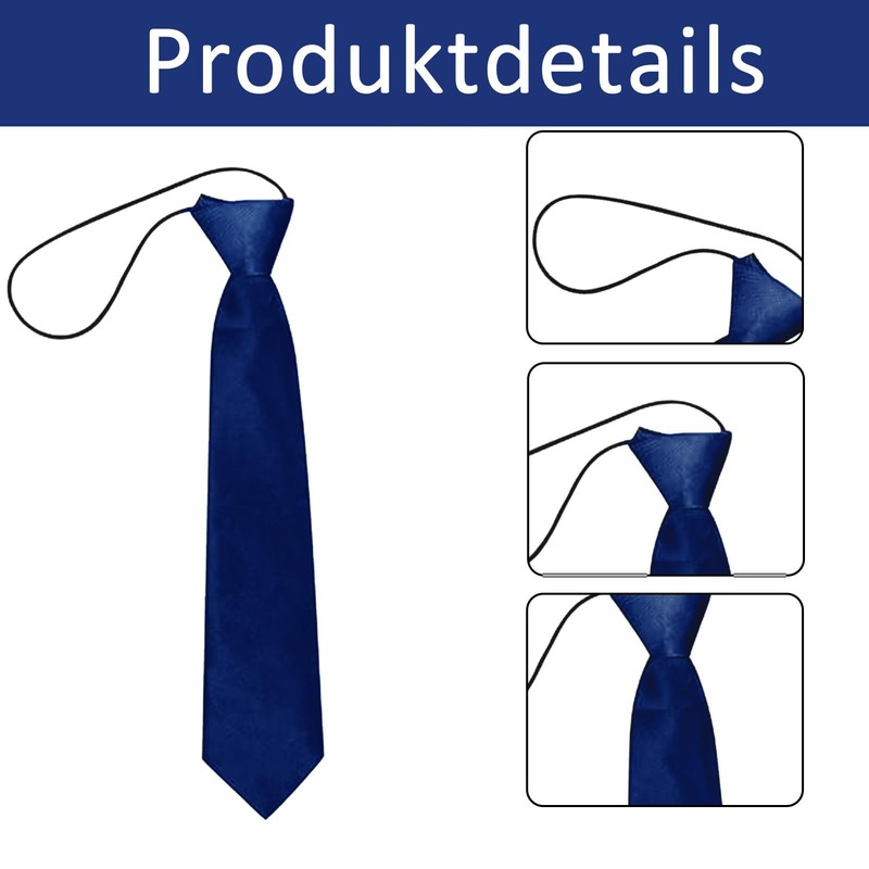 Diffaxy Children's Tie 28 cm, Pre-Tied Elastic Boys Tie Made