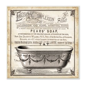 The Stupell Home Decor Collection Old English Tub Pears' Soap Wall Plaque