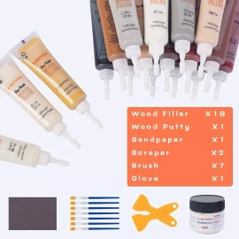 A-HEYIDA Kit De Reparación De Muebles De Madera - Rellena De Madera D
