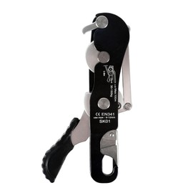 Climbing Stop Descender, Outdoor Rock Climbing Emergency Rescue Device, Hand-Controlled Rope Brake for Safe Abseiling & Rappelling, Anti-Panic Safety Gear (Fits 8-13mm Ropes)