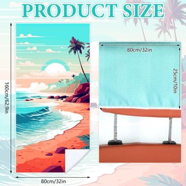 Tranqun 2 Pack Car Seat Towel Covers with Storage Bag Seat Post Workout Sweat Washable Cover Non Slip Car Towel for Dog Pet Workout Outdoor Sport Activities(Beach Palm Tree)