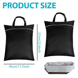 Hisdricus Pack of 2 Wet Bag, Wet Bag with Zip, 45 x 57 cm, Waterproof Laundry Bag, Reusable Dirty Clothes Bag Organiser for Swimsuits, Beach Towel, Sportswear