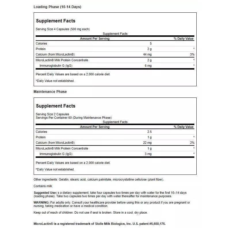 Swanson Microlactin 500 mg 120 Capsules