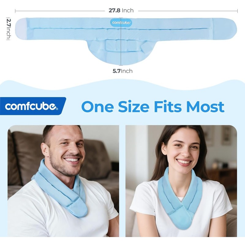 Comfcube Neck Ice Pack Wrap for Cervical Pain and Cooling,