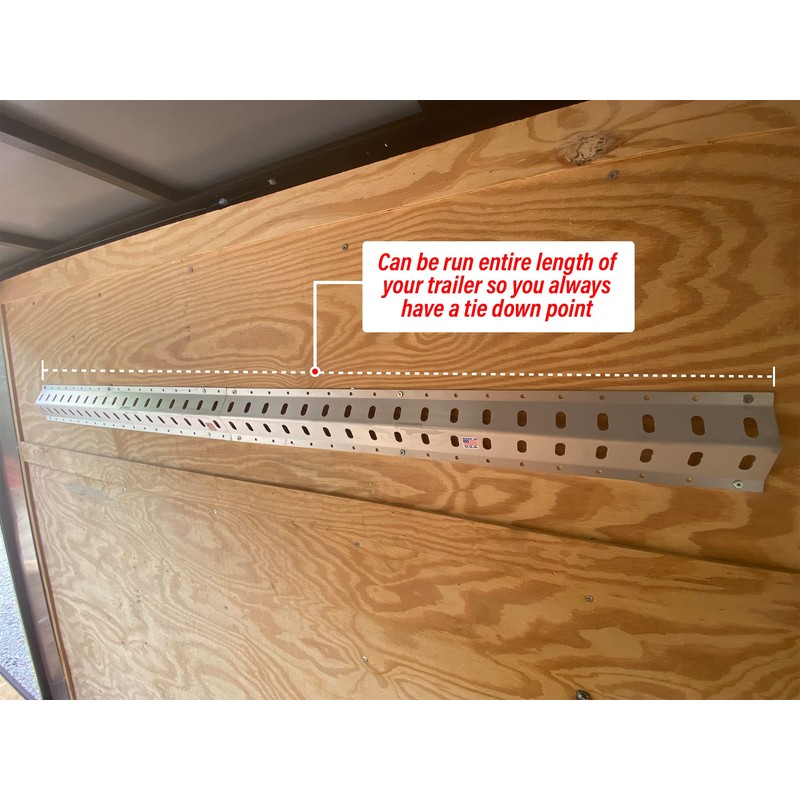 Pit Posse 72" Trailer Track Tie Down System Cargo Rail