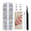Rhinestone Nail Stone Nail Parts Stone (Silver/Round)