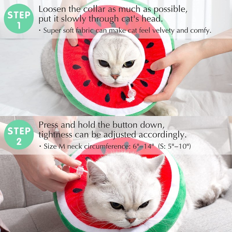crazy bean Postoperative Protective Collar for Cats Soft Adjustable Safe
