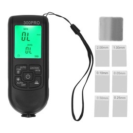 Paint Thickness Gauge Coating Depth Meter Tester Digital Display 0‑2000um for Vehicle Black