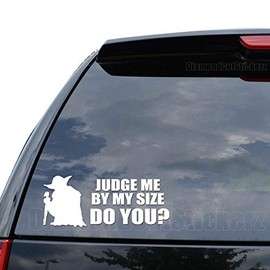 Judge Me by My Size Do You Yoda Decal Sticker Car Truck Motorcycle Window Bumper Laptop Wall Decor - Size (05 inch / 13 cm Wide) - Color (Matte White)