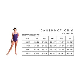 DanzNmotion by Danshuz Girls 7 Strap Back Leotard (Black, 12/14) 2409C