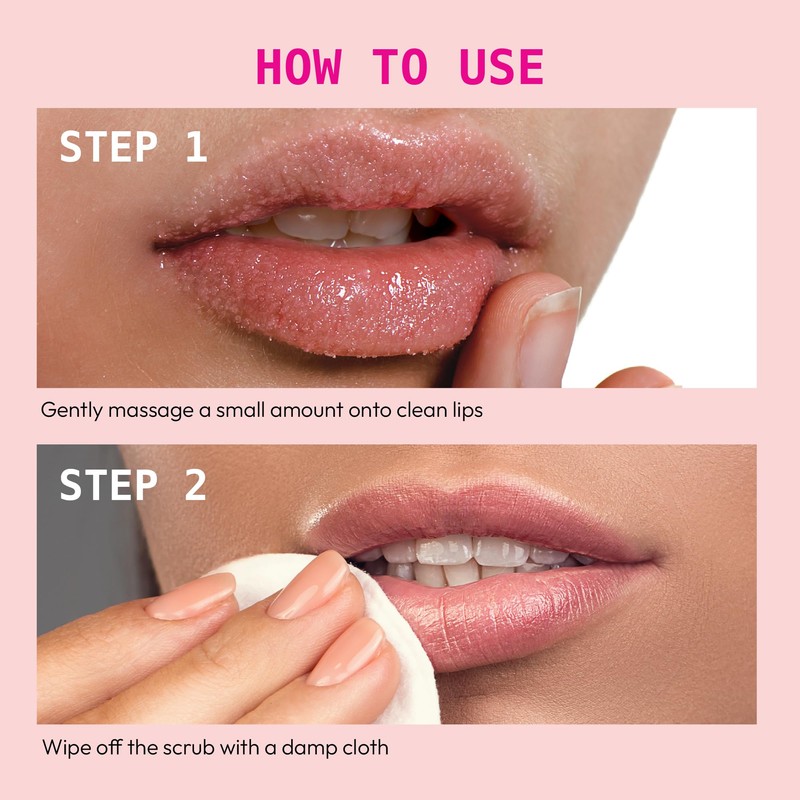 Ruby Kisses Exfoliating Lip Scrub, Gentle Smoothing for Soft Lips,