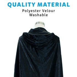 Everfan Kids Cosplay Hooded Cloak Cape - Black