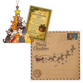 Cat Ornaments for Christmas Tree 2025, Christmas Ornaments 2025 for Women, MenCat Ornament Suncatcher Hanging Window Tree, Fun Holiday Decoration for Pet Owners, Cute Ornaments for Cats Lovers