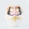 Daruma 12cm, Made of Mache Paper, Size 2 (White)