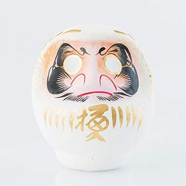 Daruma 12cm, Made of Mache Paper, Size 2 (White)