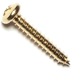 Hard-to-Find Fastener 014973127435 Phillips Pan Sheet Metal Screws, 8 x 1, Piece-40,Brass