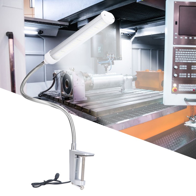 Gooseneck LED Work Light Silver C Clamp LED 21W Dimmable