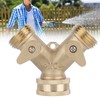 Garden Hose Splitter 2Way AllBrass Heavy Duty Simple Operation Outlet