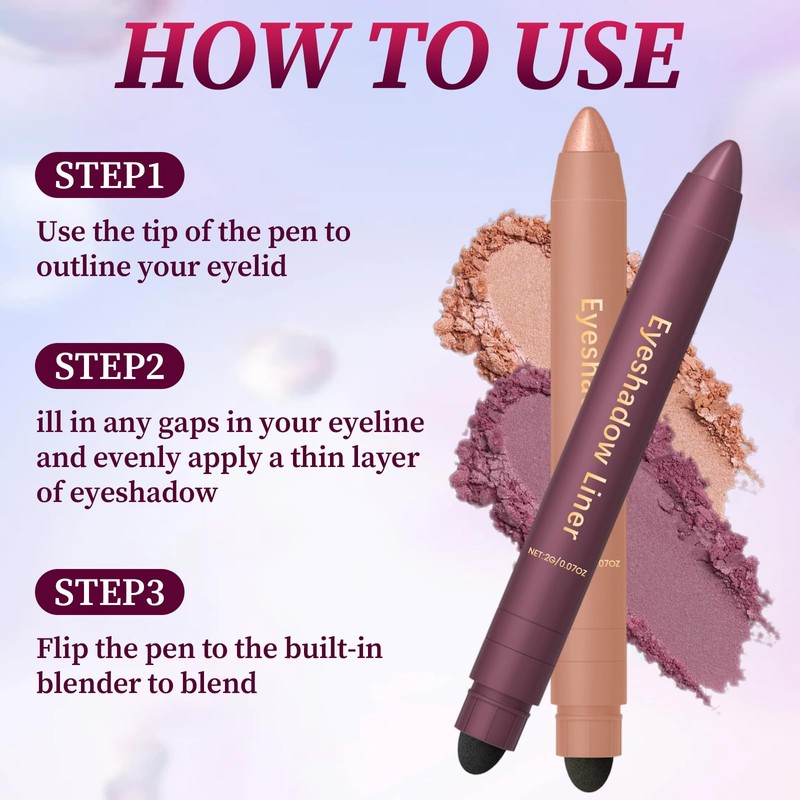 Shadow Liner 2in 1 Eyeliner Eyeshadow, Shadow Liner Duo Plum,